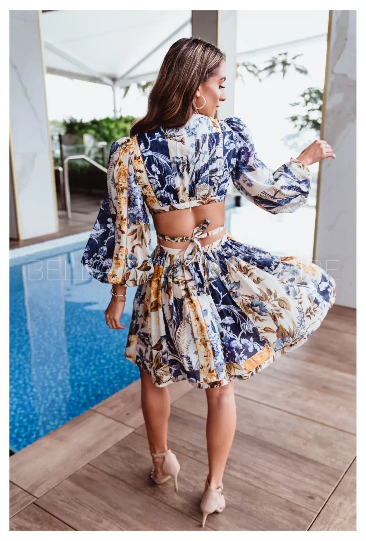 Zimmermann Aliane Cut Out Mini in Patchwork Floral Size 1 / Au 10 photo 4