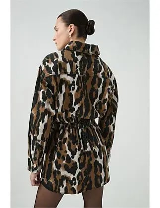 Aje Sienna Shirt Dress Animal Print Size 6 photo 12
