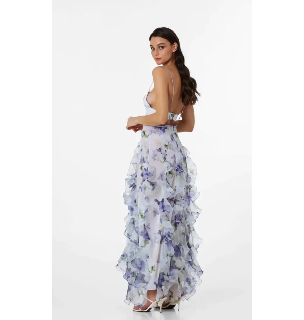 Menti Iris flower Maxi Dress Floral Size AU 12 photo 2