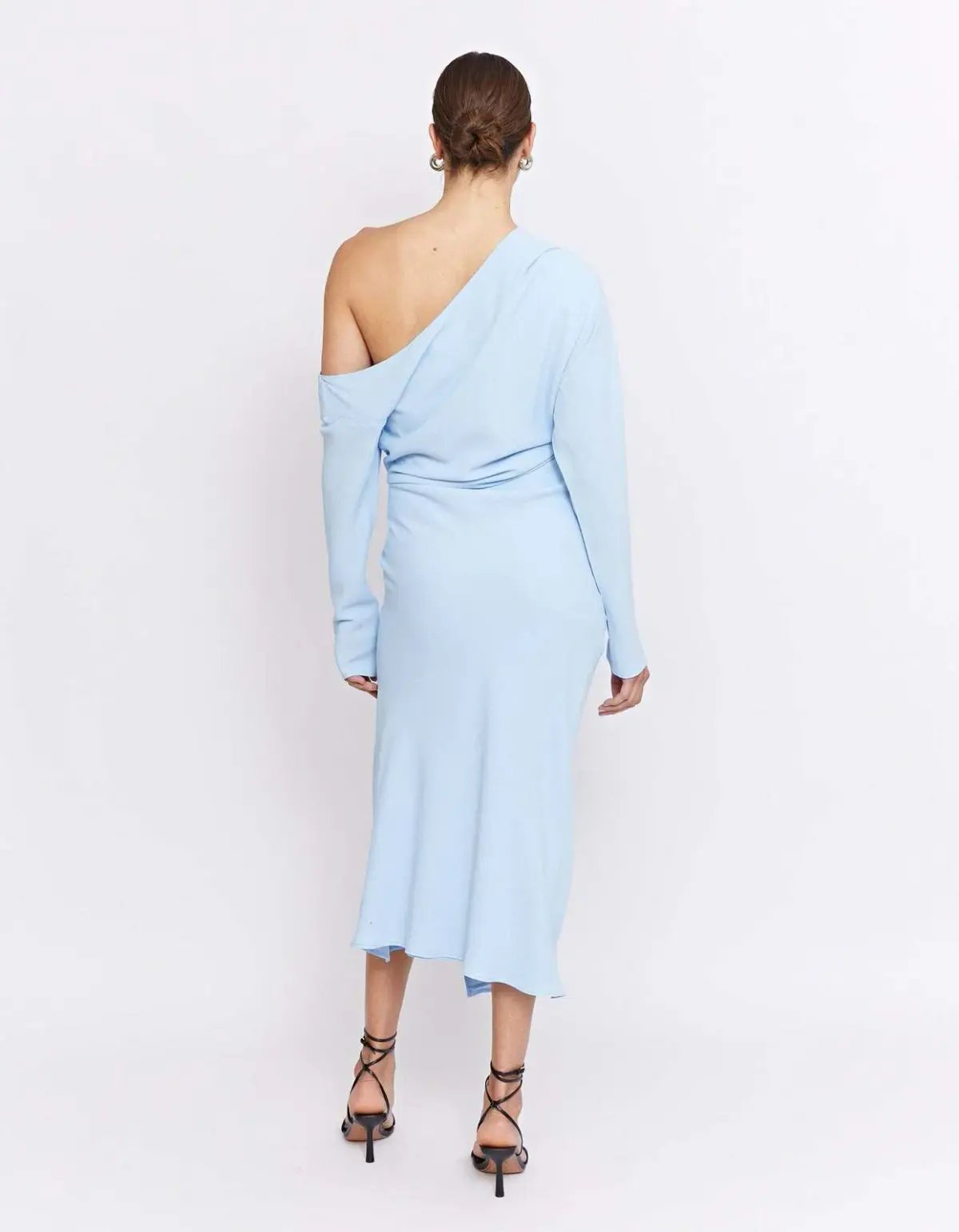 Pfeiffer Atlas Dress Pale Blue Size 12 photo 3