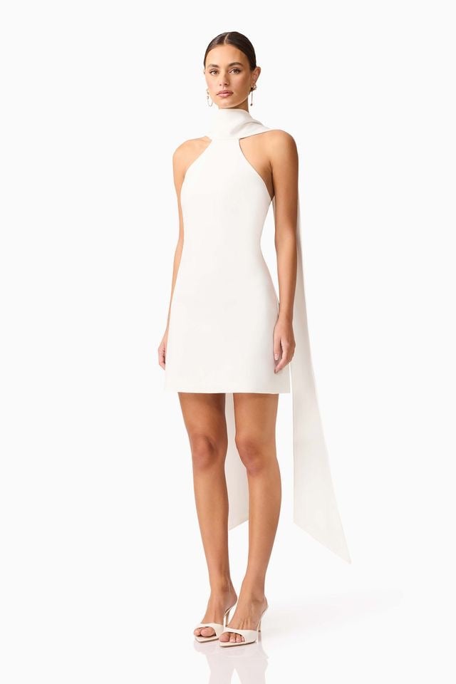 Elliatt Mira Halter Mini Dress - Ivory photo 2