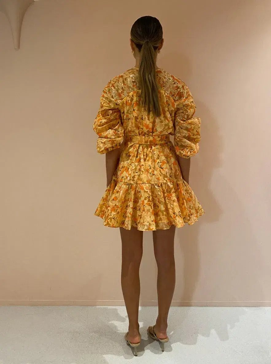 Acler Bonhill Mini Dress in Peach Parfait Size 6 photo 3