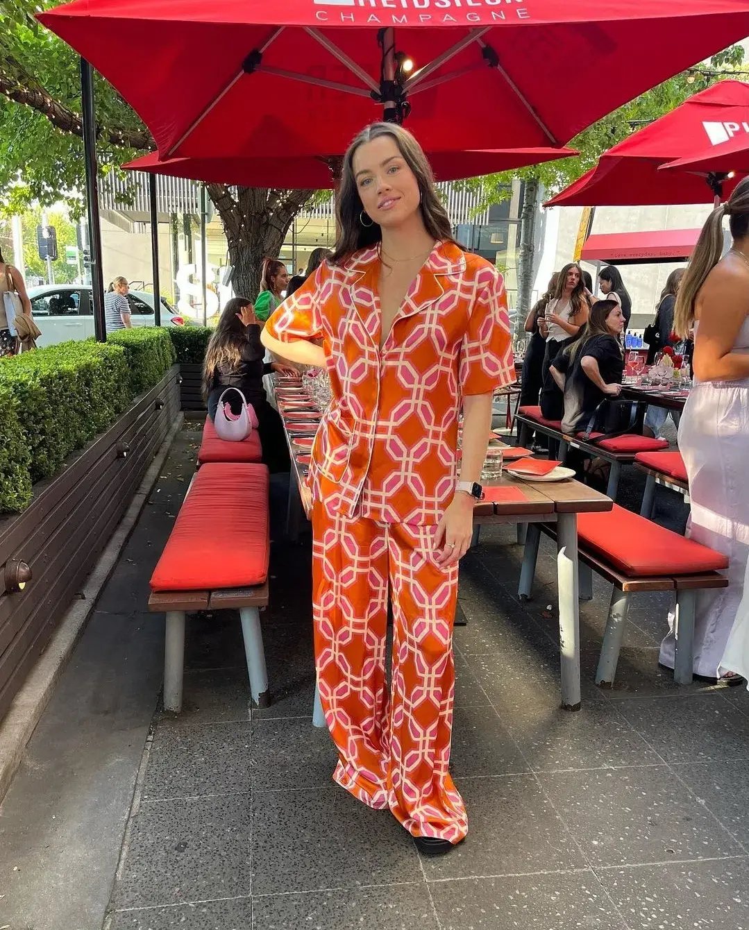Rachel Gilbert Zila Set Orange/Pink Size AU 12 photo 4