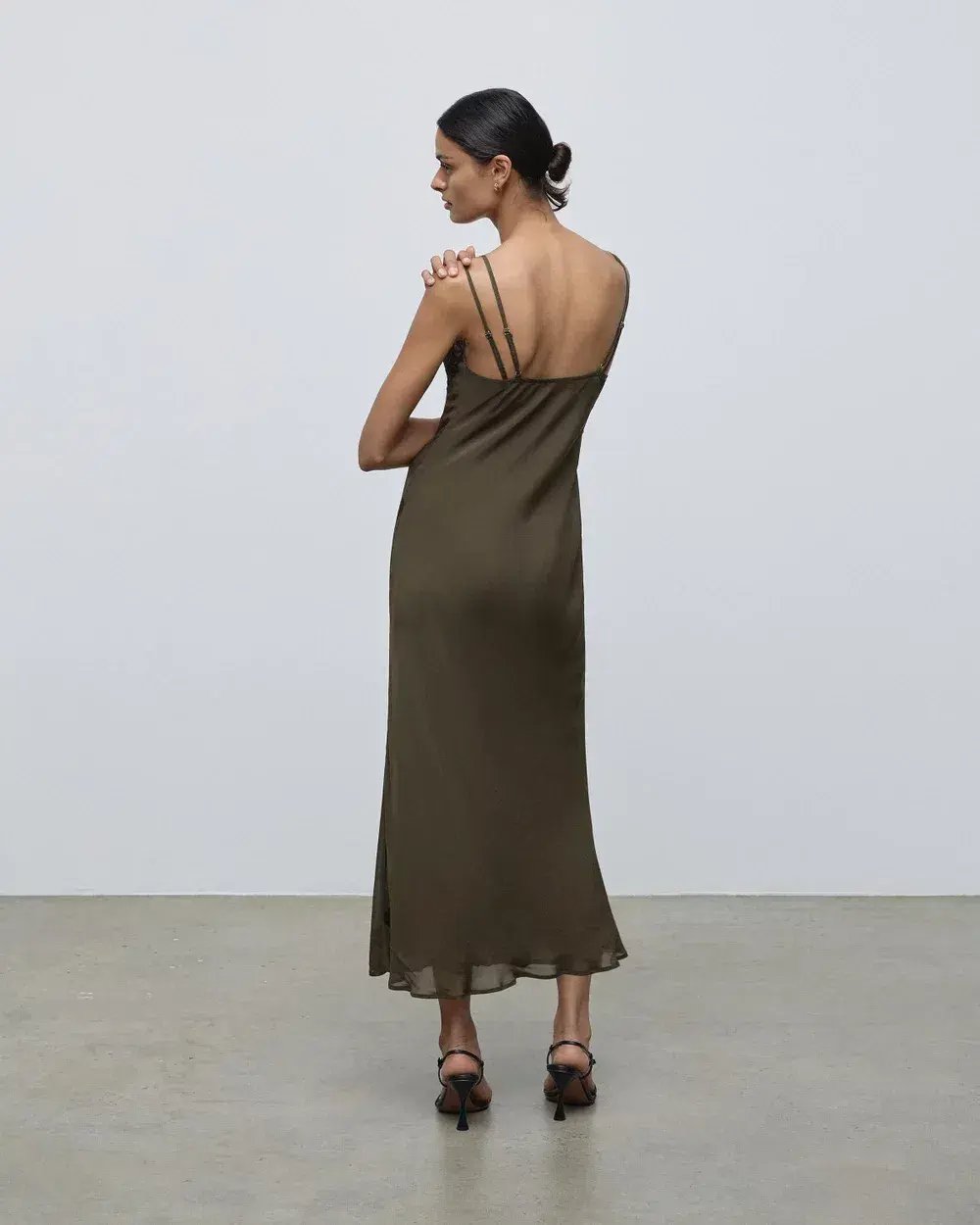 Lover Ainslee Lace Maxi Olive Green Dress Size AU 12 photo 3