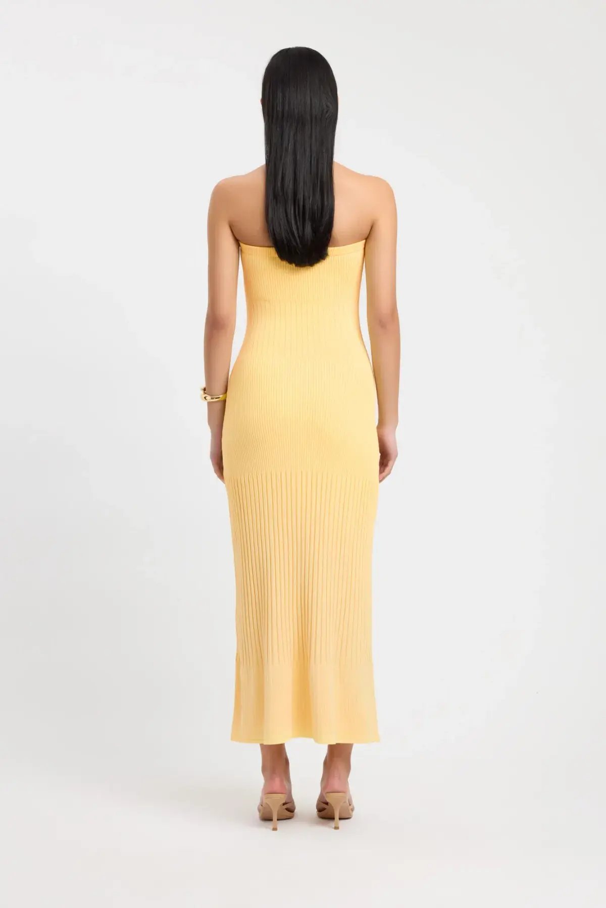 Kookai Serah Strapless Dress Lemon Meringue Yellow Size 34 / AU 6 photo 3