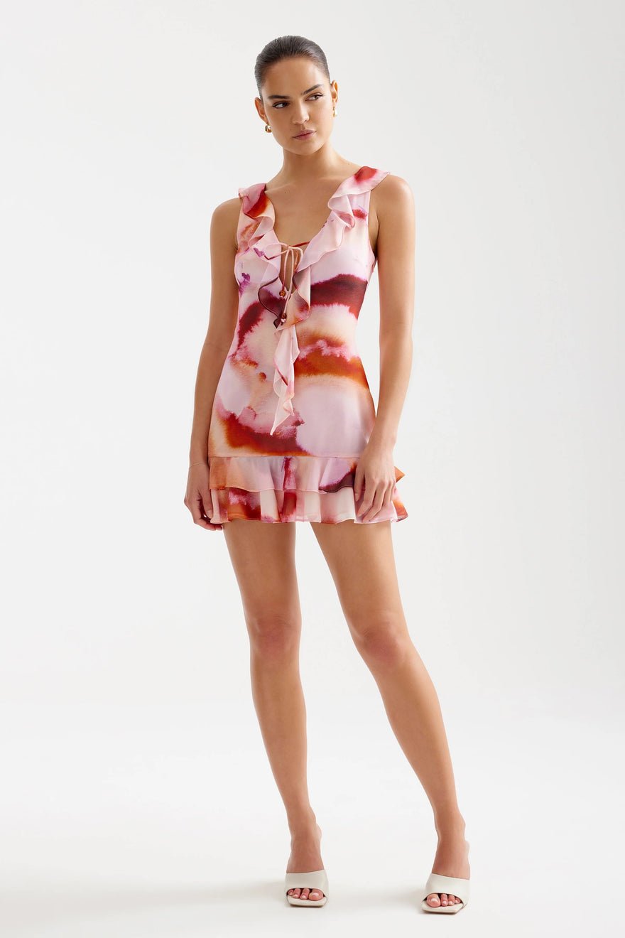 Lexi Solene Dress - Pink Mineral Print photo 4