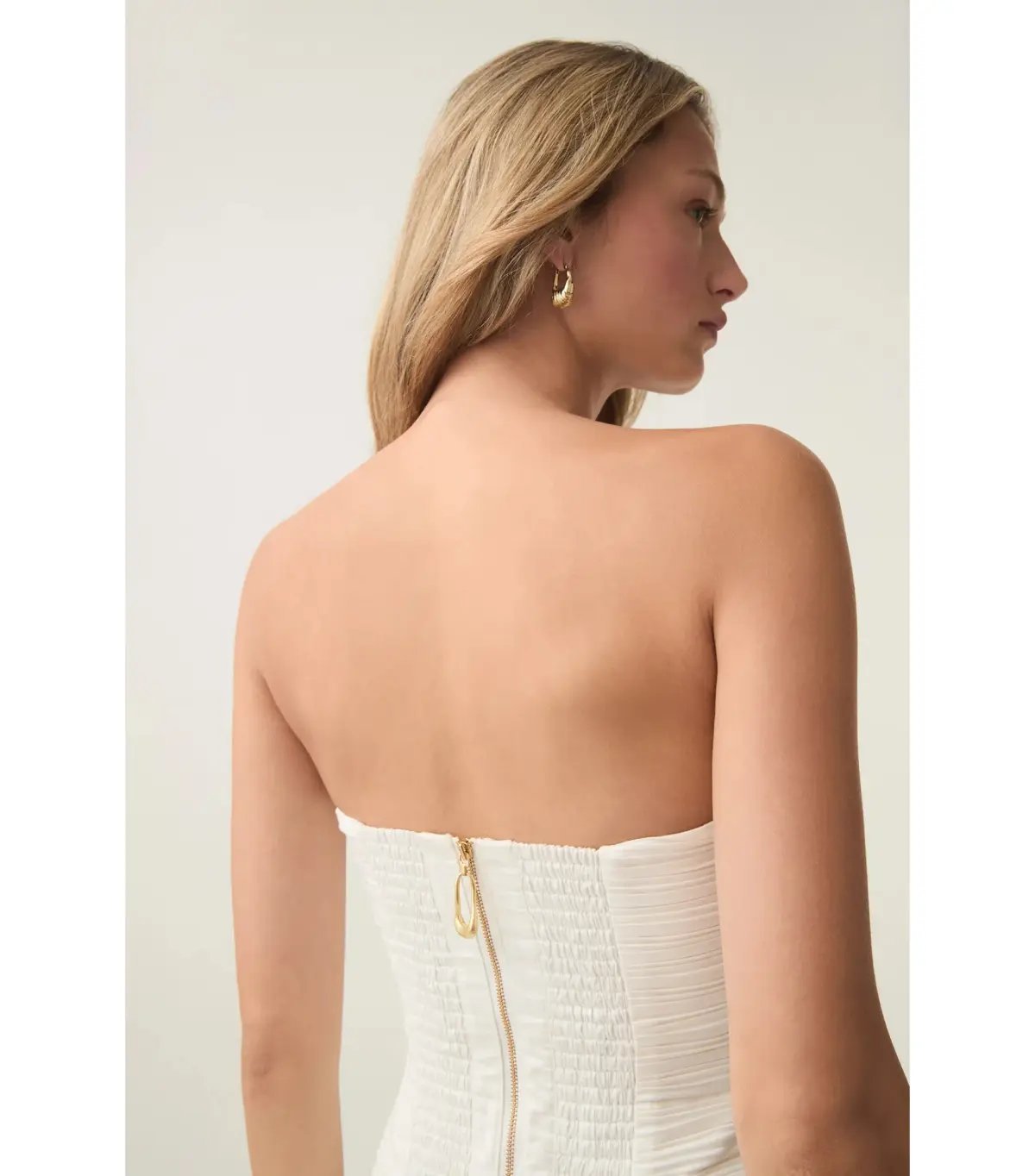 Aje Violette Bubble Hem Mini Dress Ivory Size AU 8 photo 4