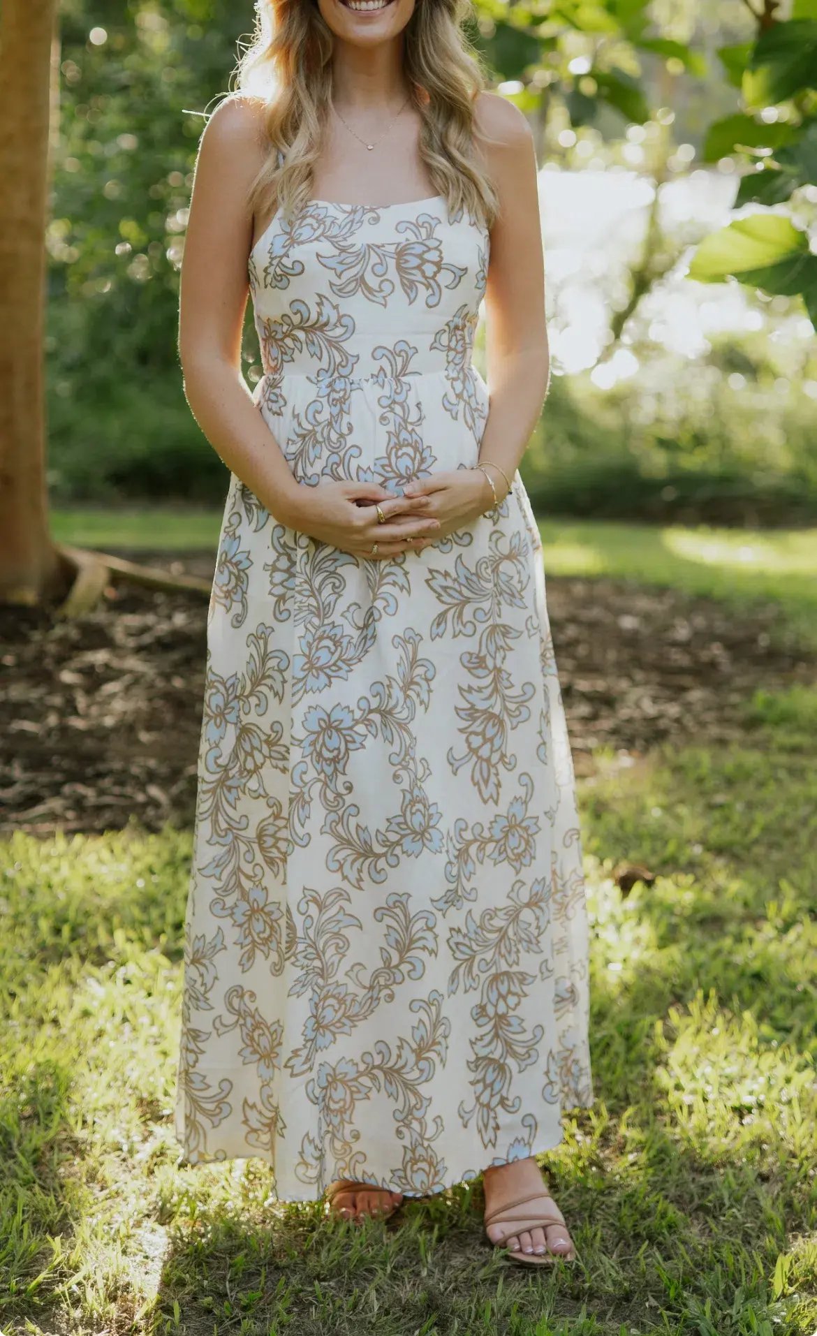 Kivari Avalon Strappy Maxi Dress Print Size 10 photo 2