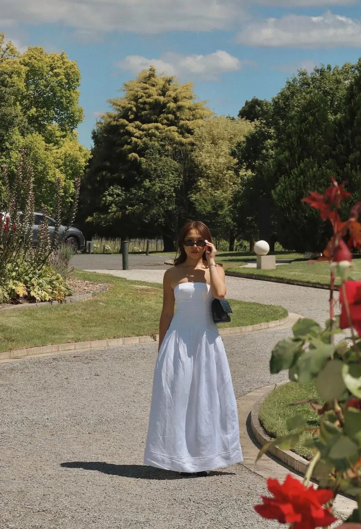 Shona Joy Blanc Linen Strapless Panelled Drop Waist Maxi Dress Ivory Size XS / AU 6 photo 4