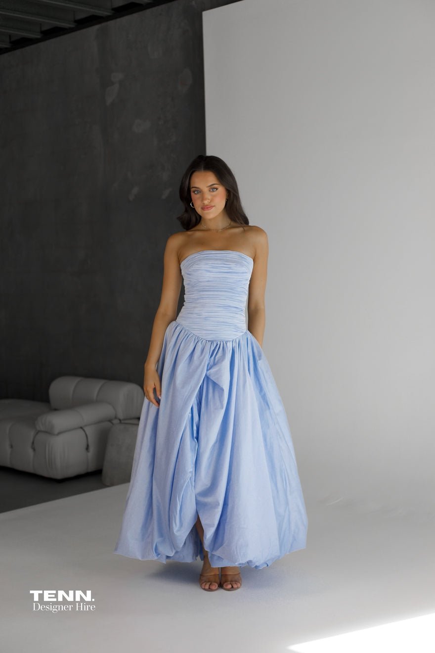 Aje Violette Bubble hem Maxi Dress - Pearl Blue photo 4
