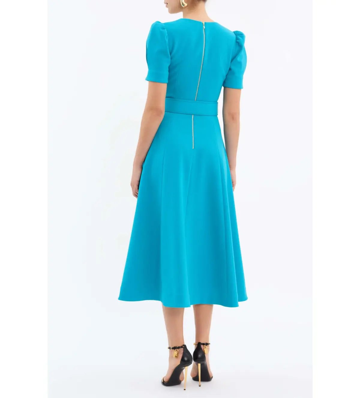 Rebecca Vallance Ella Short Sleeve Midi Dress Blue Size 10 photo 2
