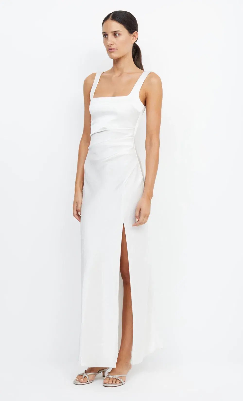 Bec & Bridge The Dreamer Square Neck Dress Ivory Size 10 photo 2