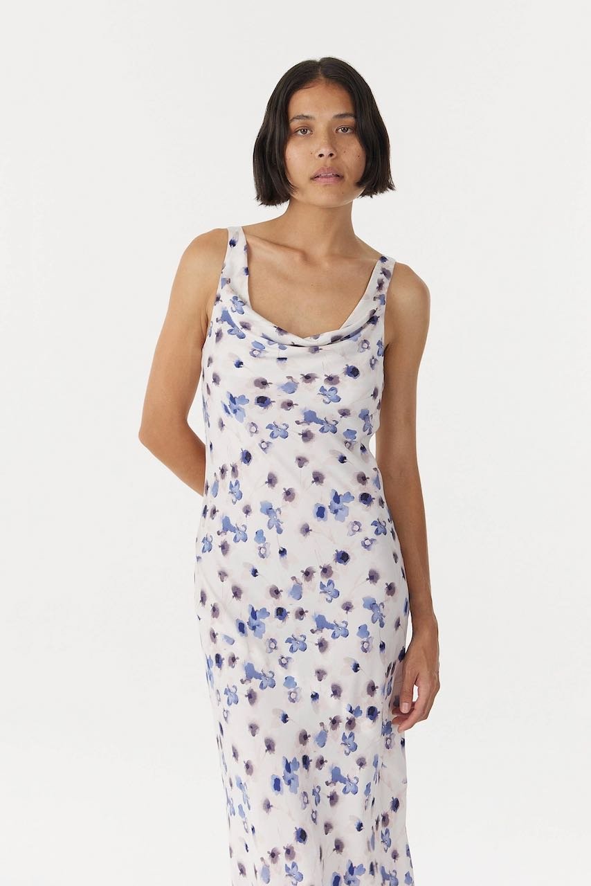 Third Form Blue Bell Cowl Slip Dress - Floral photo 2
