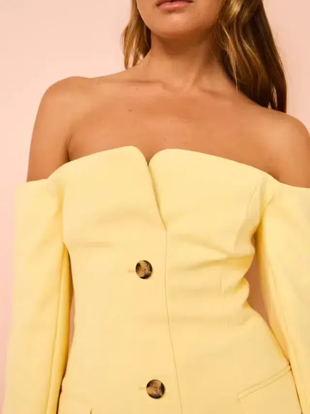 Sir the Label Sandrine Tailored Mini Dress in Limone Size 2 (AU 10) photo 5