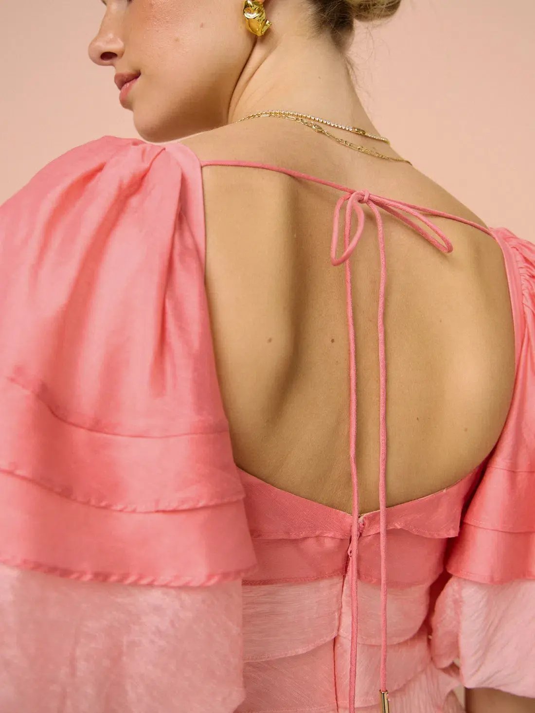 Acler Kirton Mini Dress in Peal Pink Mix Size 8 photo 2