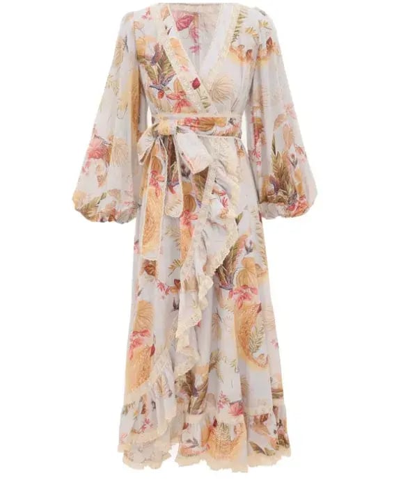 Zimmerman Ascension Frill Midi Dress Summer Swim 2025 Collection Size 2/Au 12 photo 2