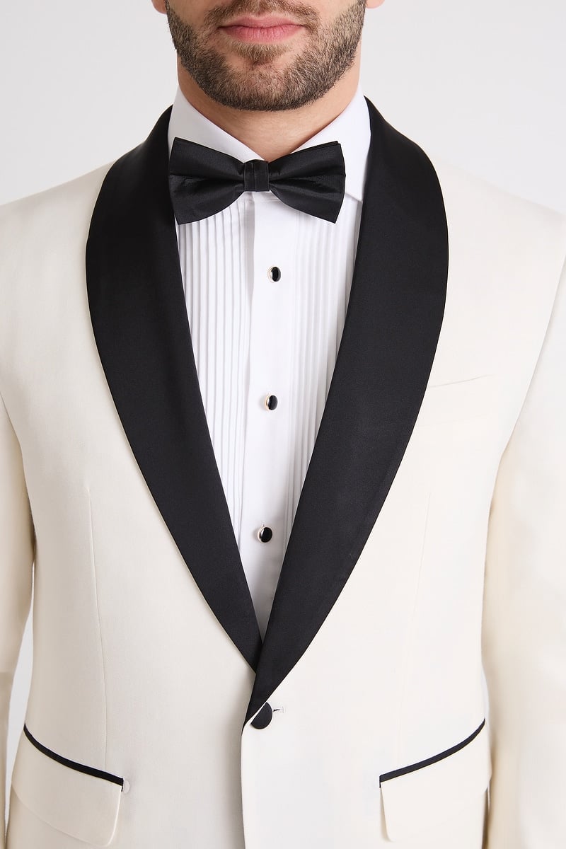 White Tuxedo with Black Lapels Standard Package photo 3
