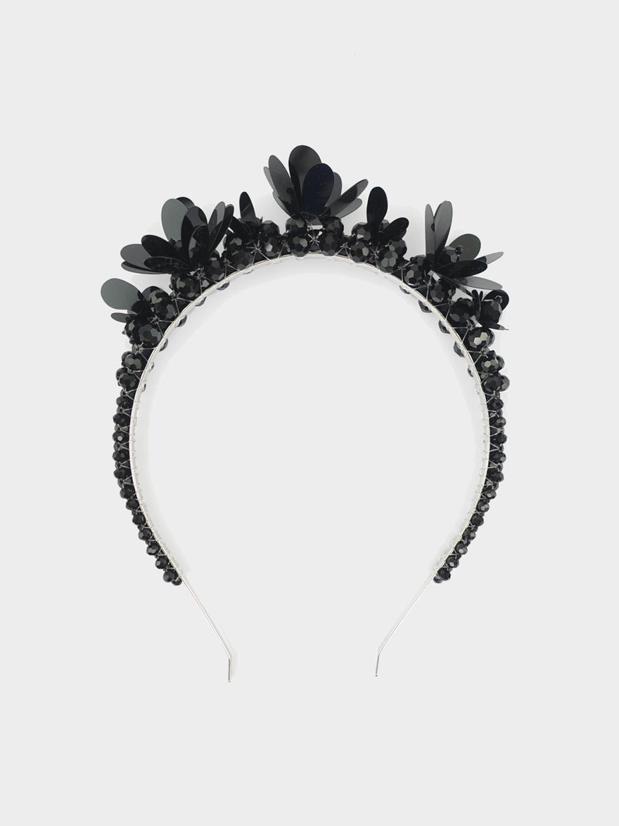Simone Rocha Black Sequin Headband photo 3