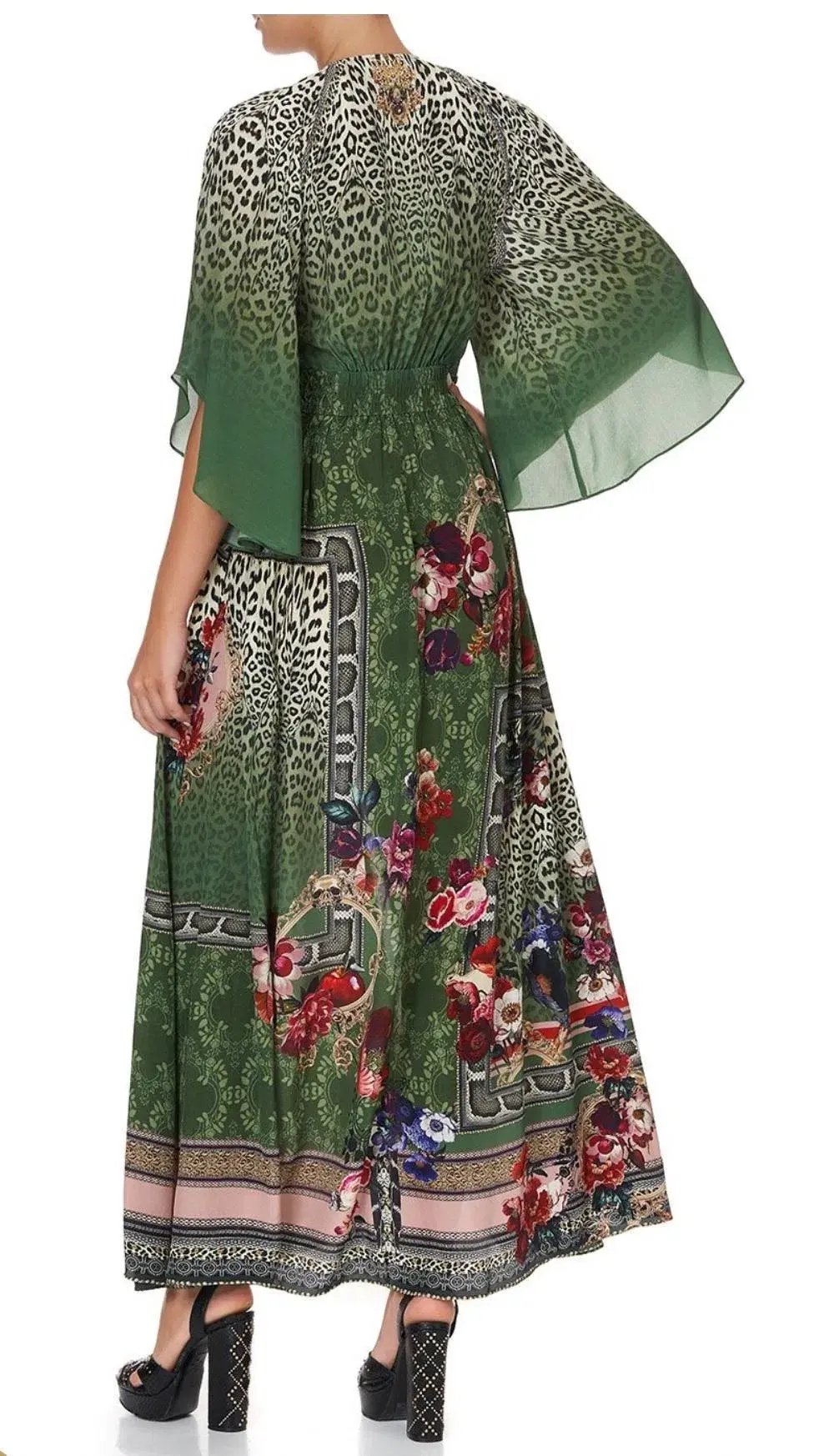 Camilla Tales of Time Long Dress with Smocked Waist Print Size S / Au 10 photo 2