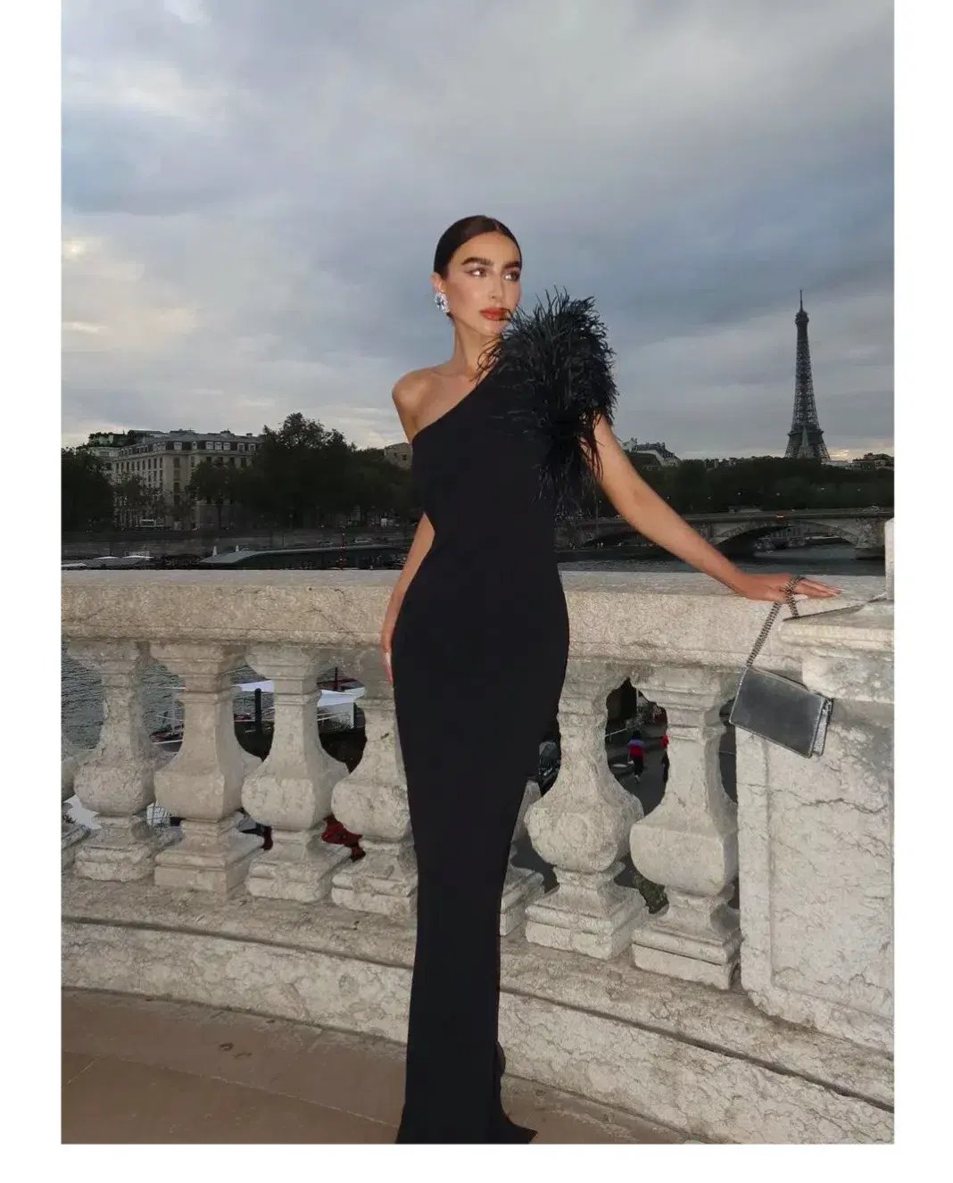 Rachel Gilbert Elcie Gown Black Size 8 photo 4