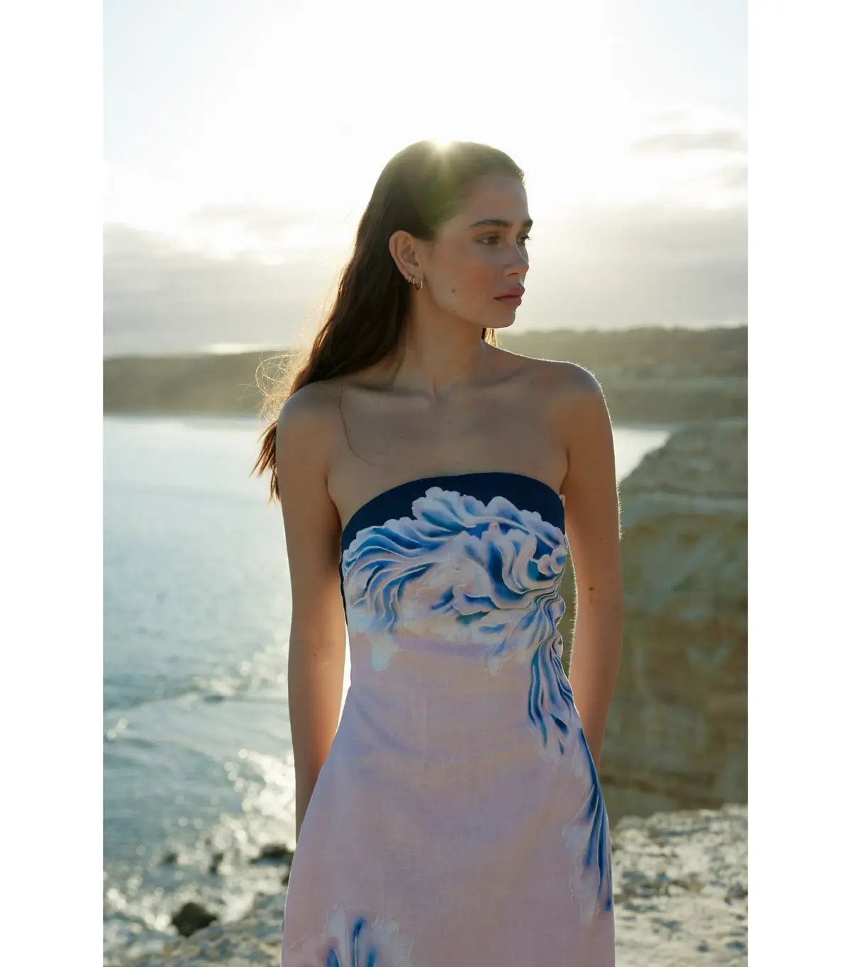 Aston Studio Maeve Dress in Seashell/Iceberg Size AU 10 photo 3