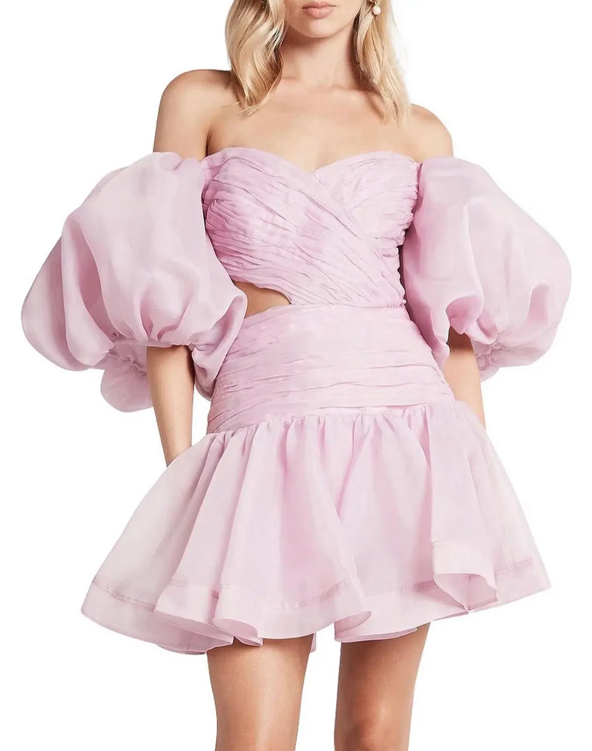 Aje Myriad Cut Out Mini Dress  Pink Size 12 photo 3