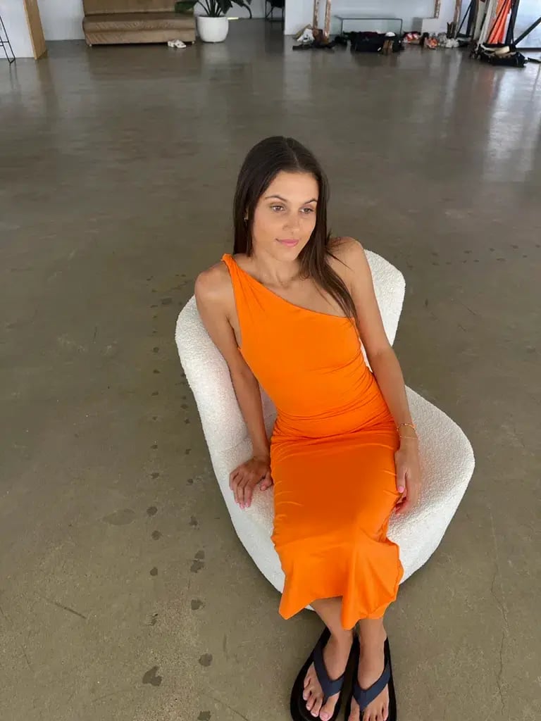 Kookaï Bambi Midi Dress Orange Size 34 / AU 6 photo 2