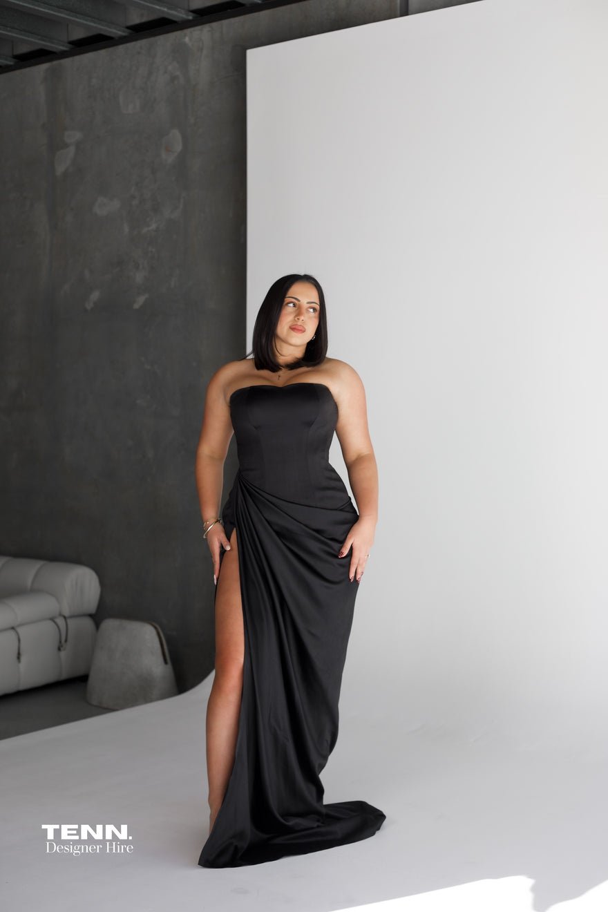 Lia Stublla x TENN Bianca gown - Black photo 2
