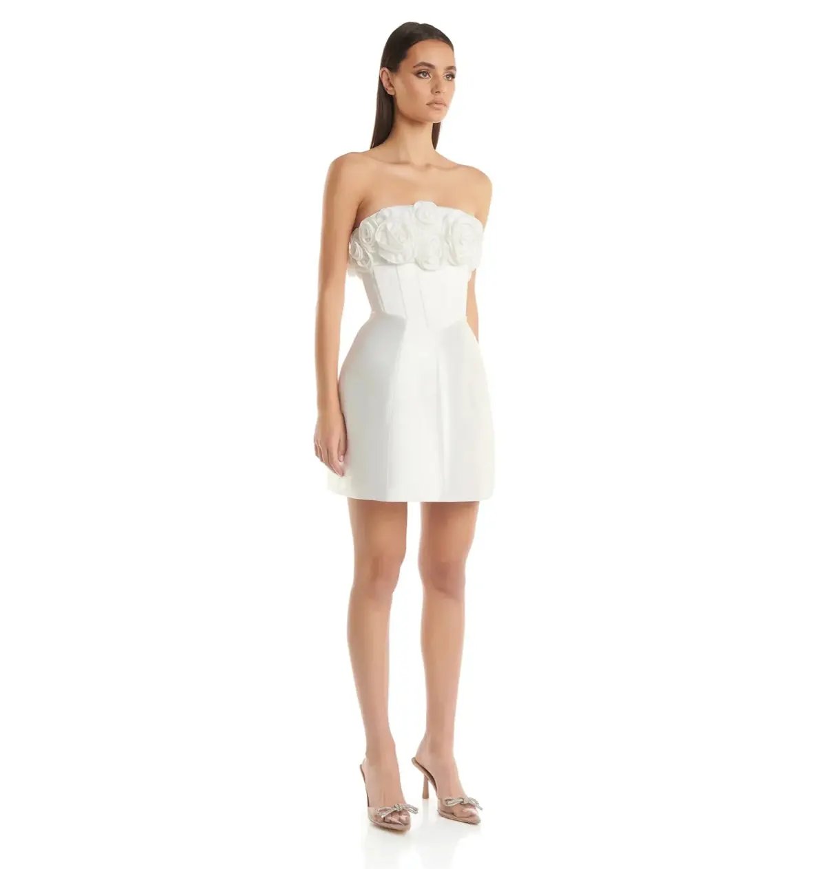 Eliya The Label Tehanni Mini Dress White Size 14 photo 2