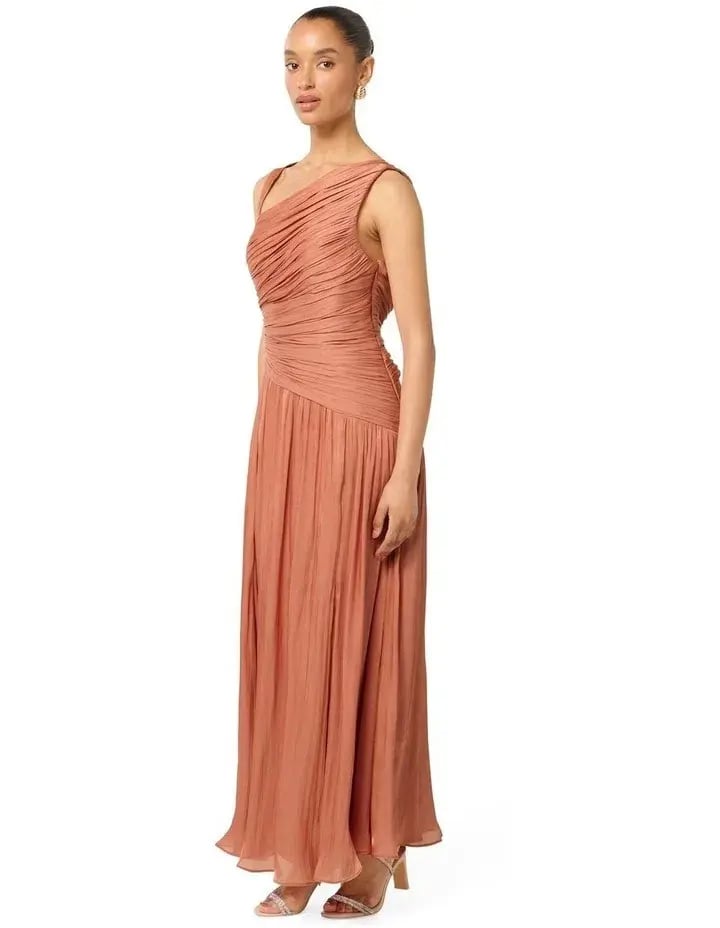 Forever New Nya Petite Asymmetrical Maxi Dress Size 16 photo 3