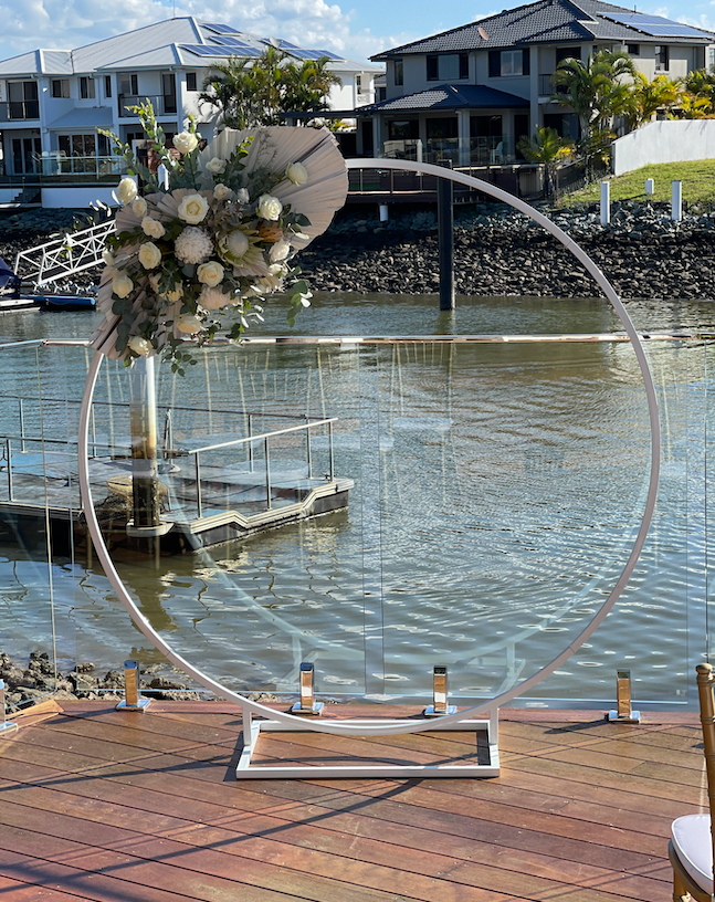 White Circular Arbour 1.8m photo 2