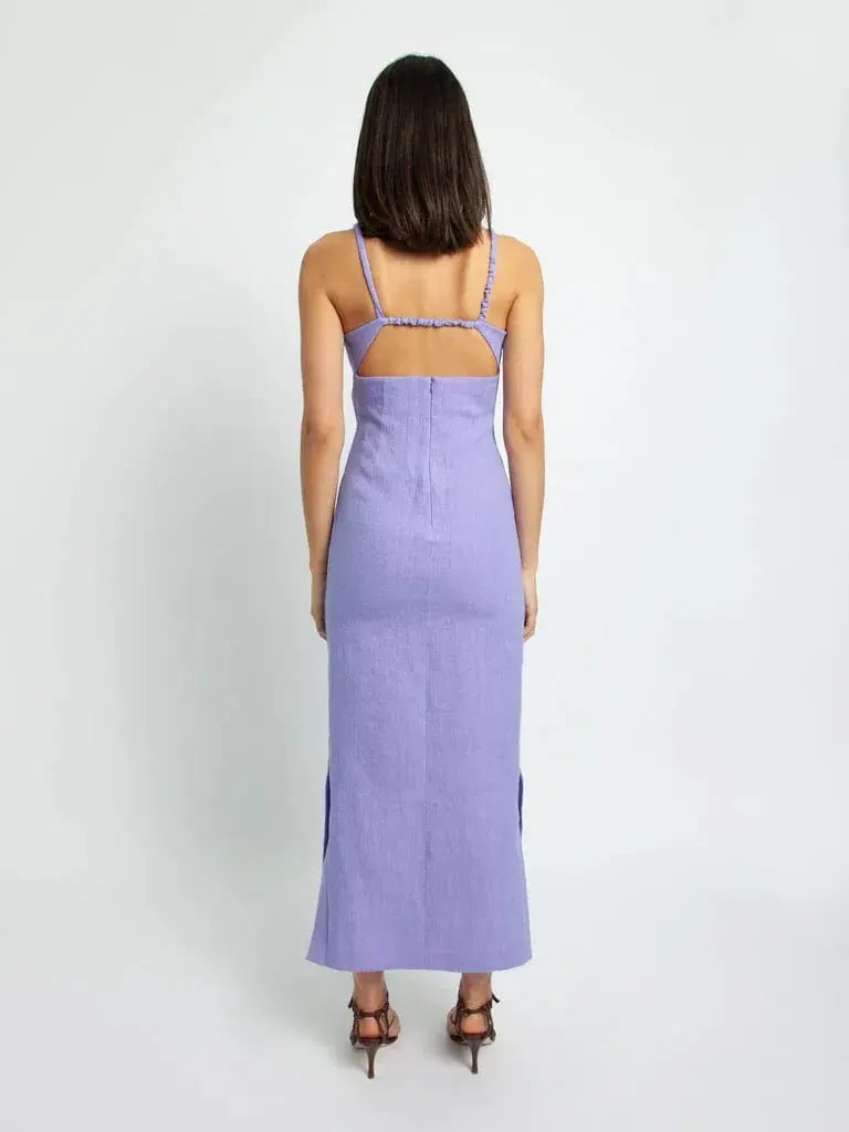 Christopher Esber Lattice Bra Dress Purple Size 6 photo 3