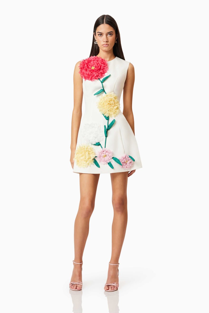 Elliatt Buttercup Mini Dress - Ivory photo 3