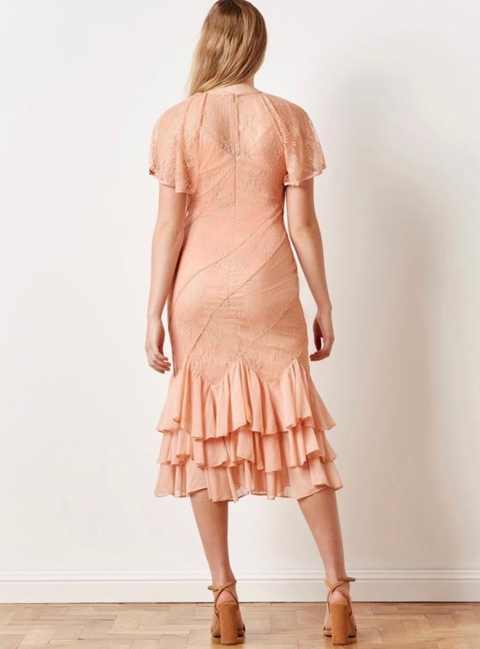 Stevie May peach lace midi dress photo 2