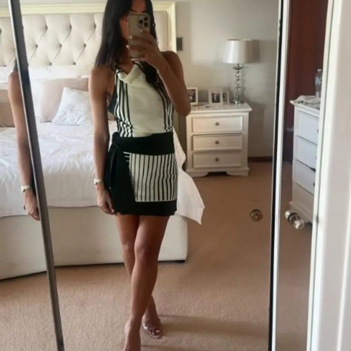 SIR Leilana Garden Stripe Mini Dress Size 2 photo 3