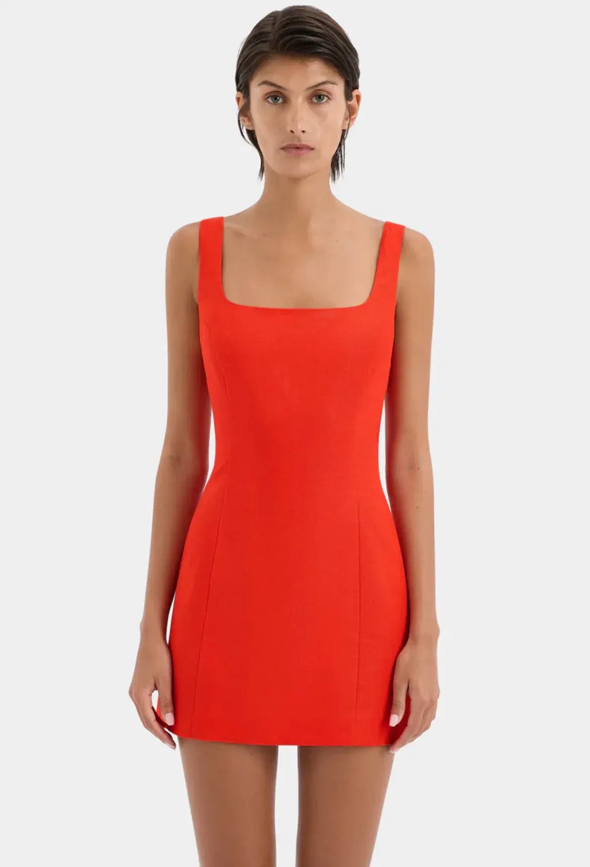 Sir Iris Linen Mini Dress Scarlet Size AU 10 photo 4
