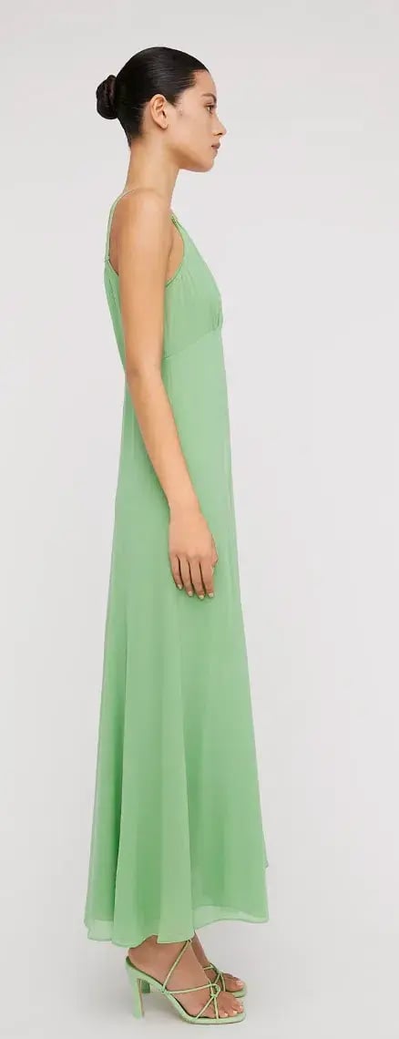 Scanlan Theodore Silk Georgettet Slip Dress Green Size AU 10 photo 2