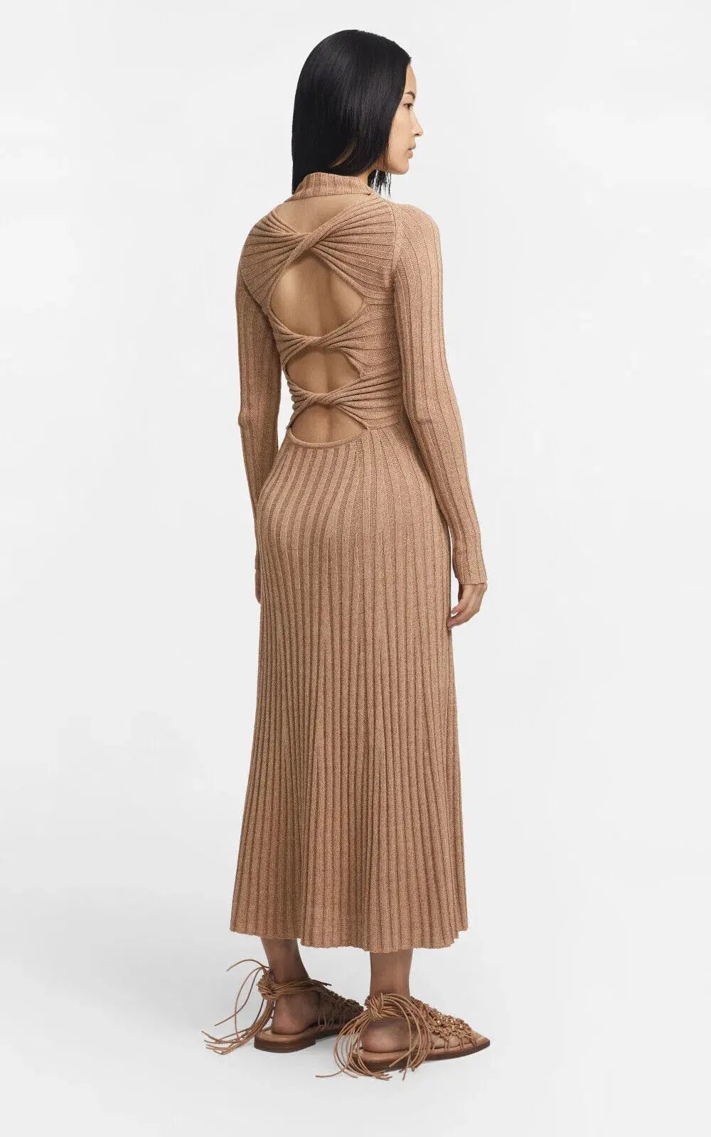 Dion Lee Knit Midi Dress Beige Size M / AU 10 photo 3