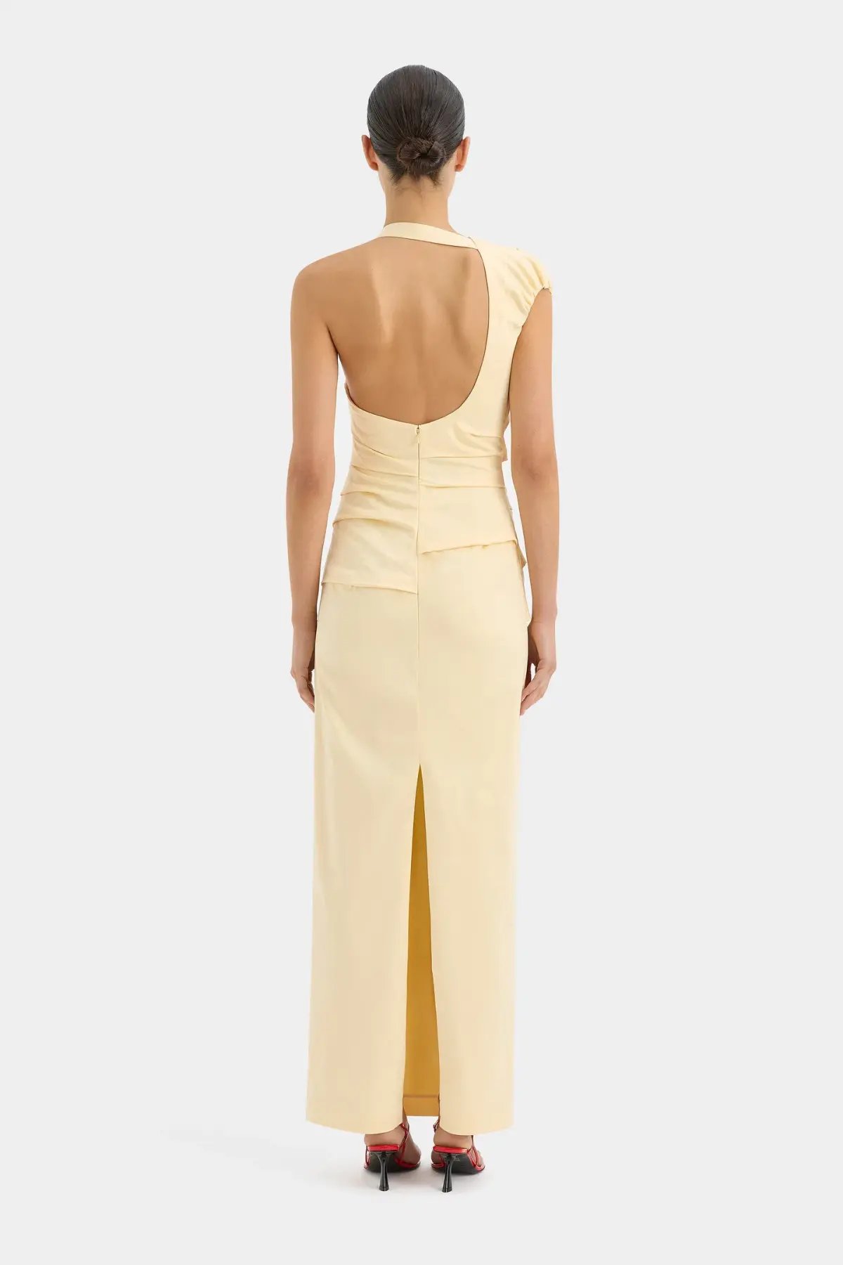 Sir The Label Giacomo Gathered Gown Yellow Size 2/AU 10 photo 2