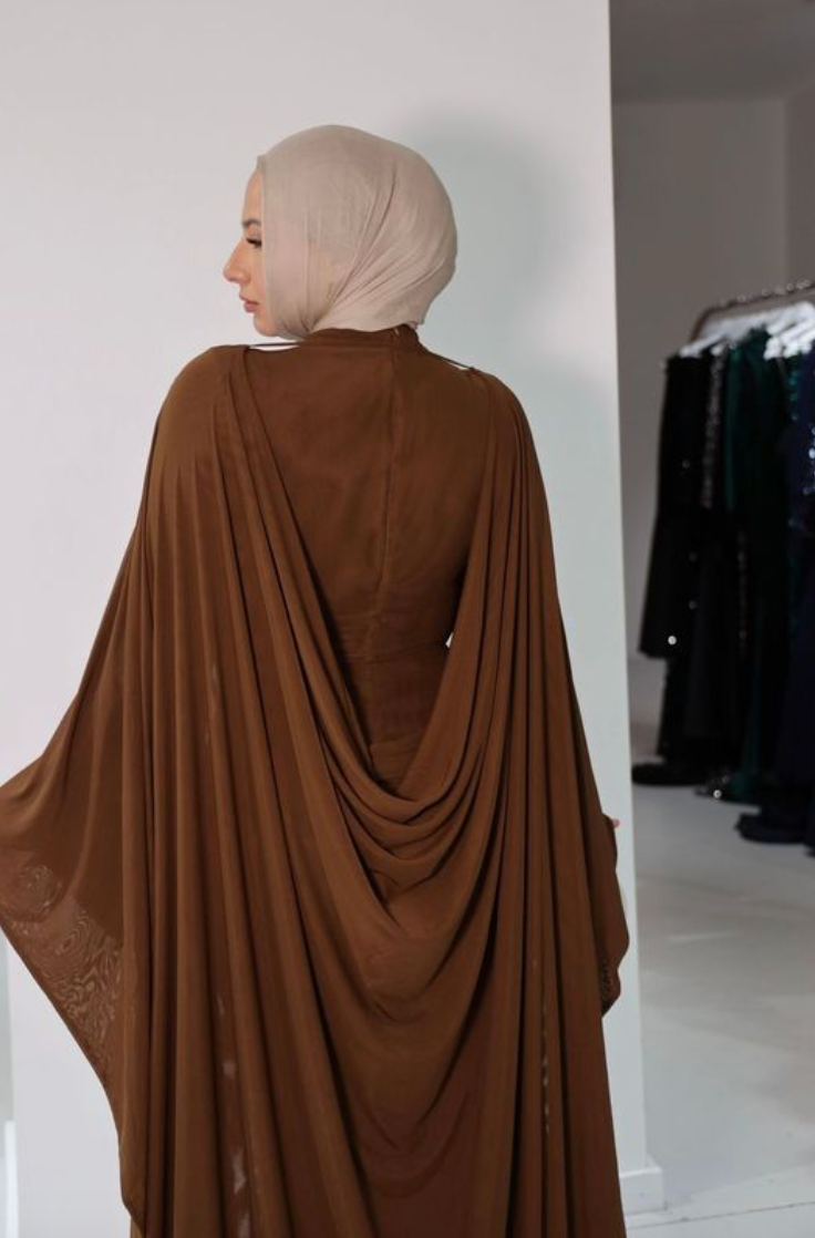 ALUYA MESH DRAPED CAPE BY BBXBRAND BROWN photo 6