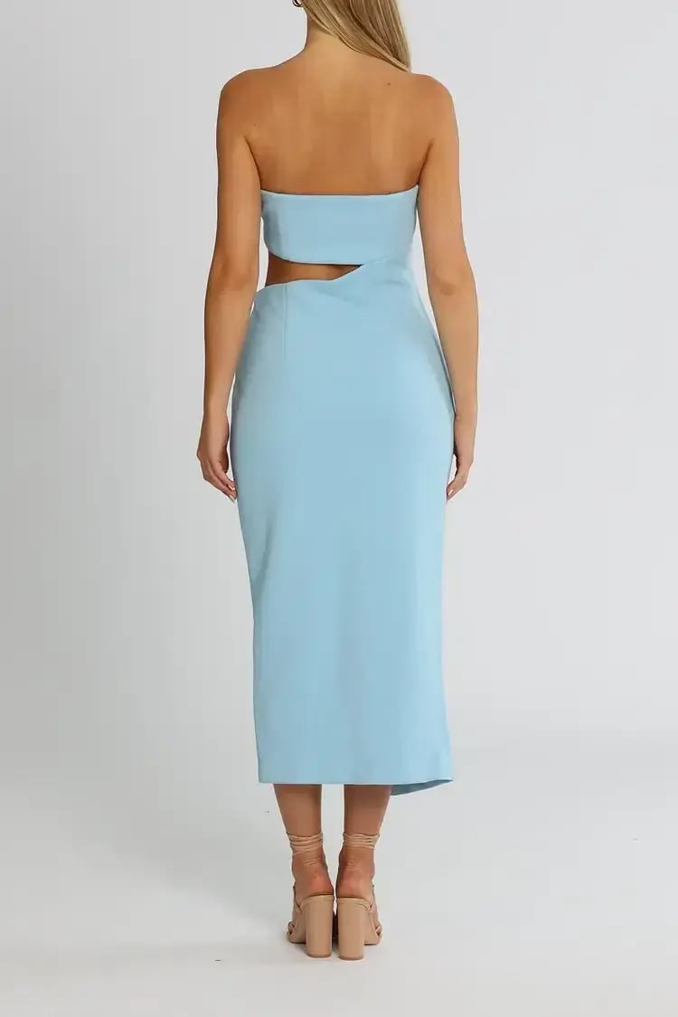 MISHA Medora Dress Blue Size 8 photo 3