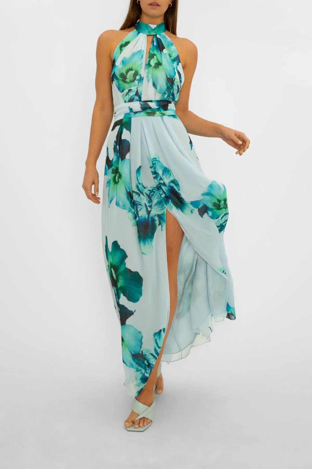 Carla Zampatti Blue Mid Summer Night's Dream Gown Size 8 photo 2