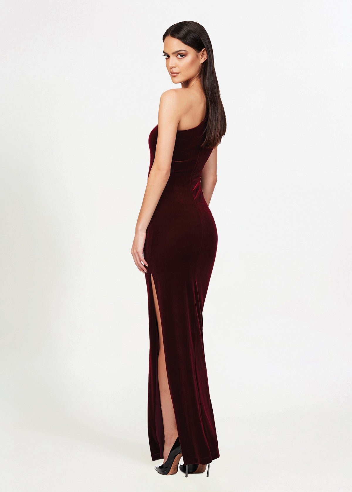 Rumi Gown in Red Velvet photo 3