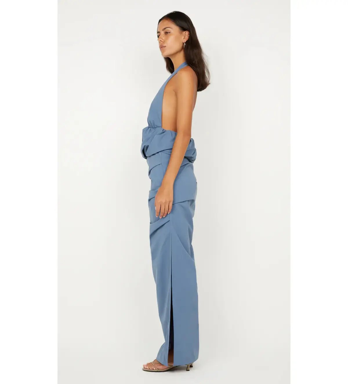 Bec & Bridge Priscilla Bubble Maxi Dress Steel Blue Size 6 photo 2