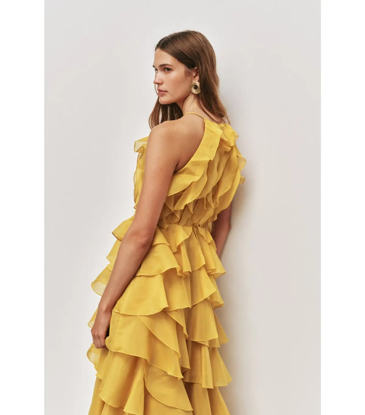 Aje Cleo Maxi Gown in Chartreuse Size 10 photo 4