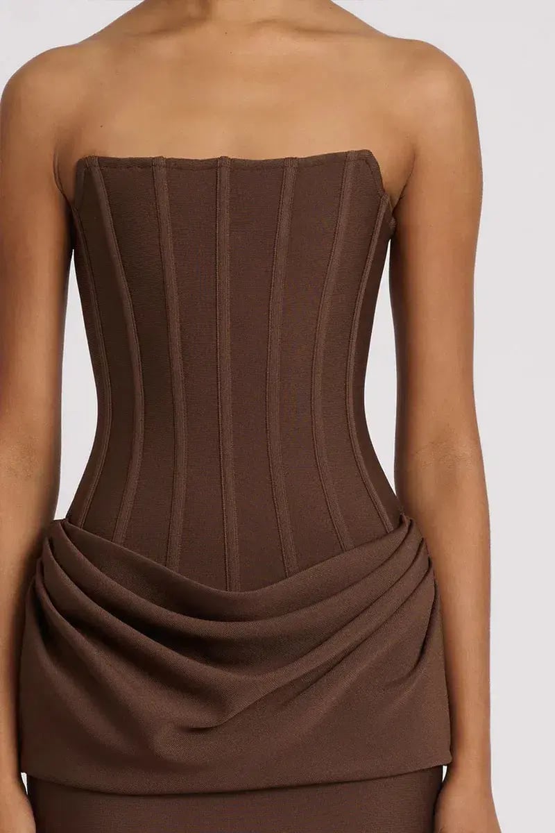 Eliya The Label Hilda Gown Chocolate Size 10 photo 2