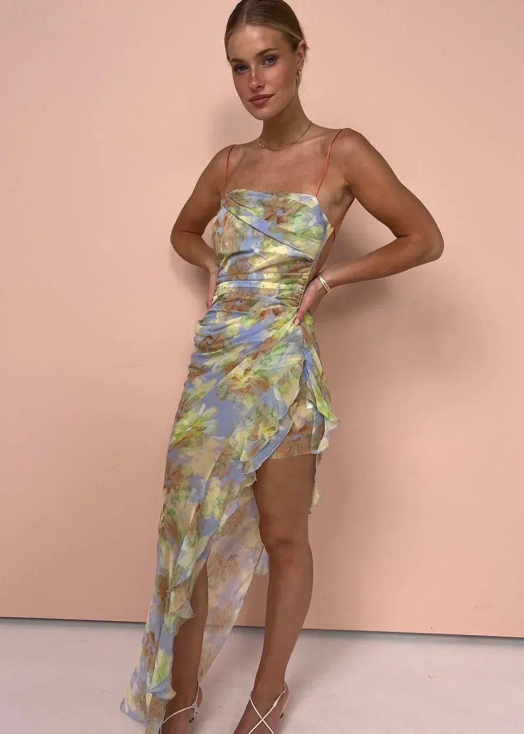 Bec & Bridge Zephy Asym Midi Dress Floral Size AU 8 photo 7