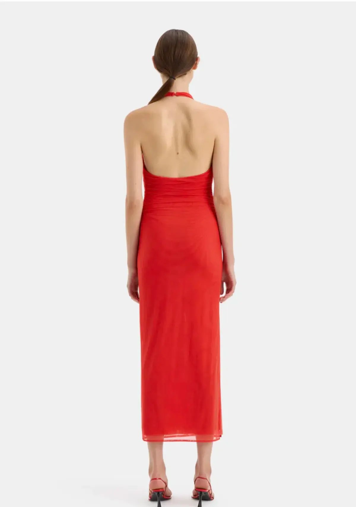 Sir the Label Jacques Mesh Halter Dress Pomelo Size 8 photo 2