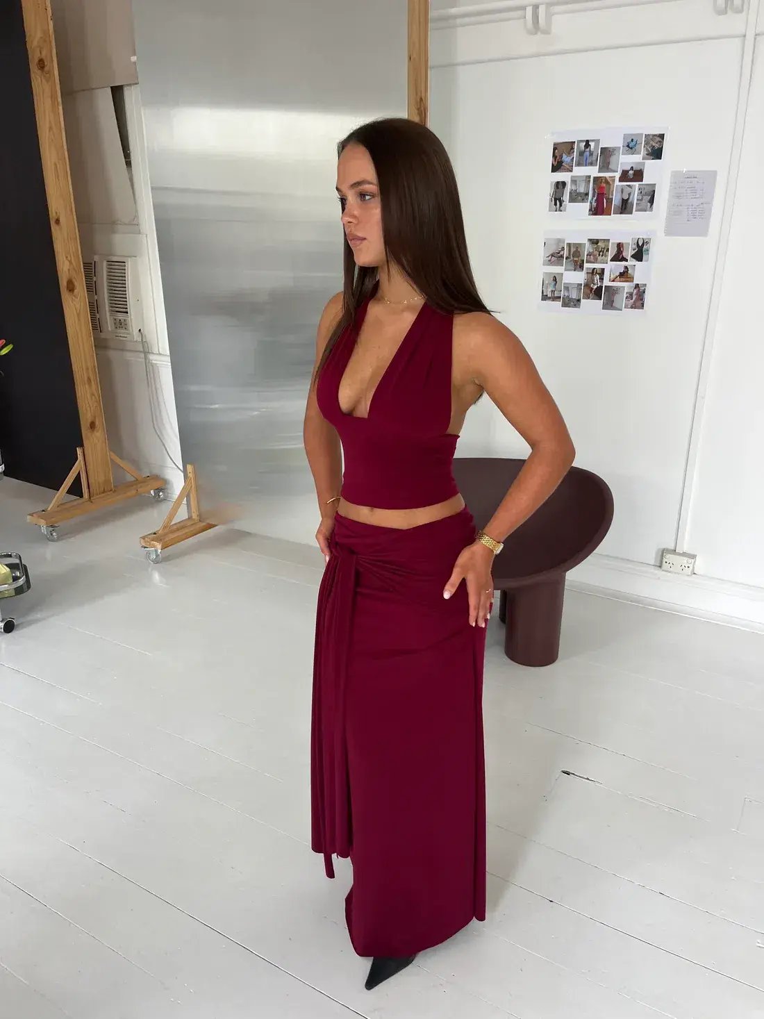 La Marie, Sofia set, Burgandy, Size S photo 4