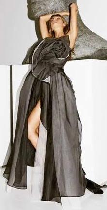 Carla Zampatti Organza Evening Gown Black Size 6 photo 4